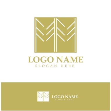 Orman ve park doğası için soyut ağaç logosu. İş tasarımları, tarım, ekolojik kavramlar, yeşillik ve doğal güzellik için .vektör çizgisi unsurlarının birleşimiyle..