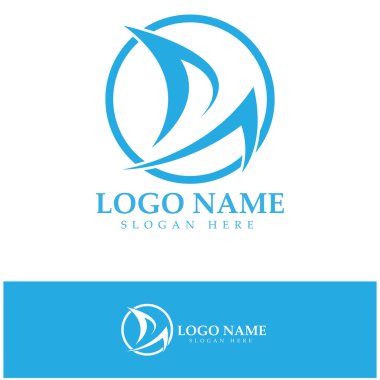 Sea Ocean Wave sanat tarzı logo tasarımı, günlük seyahatler, deniz yolculuğu, vektör ikonu ILLUSTRATION