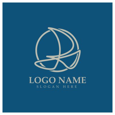 Sea Ocean Wave sanat tarzı logo tasarımı, günlük seyahatler, deniz yolculuğu, vektör ikonu ILLUSTRATION