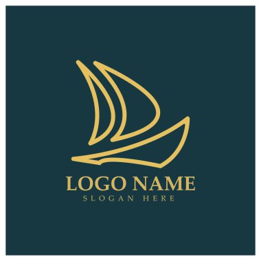 Sea Ocean Wave sanat tarzı logo tasarımı, günlük seyahatler, deniz yolculuğu, vektör ikonu ILLUSTRATION