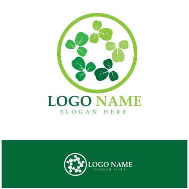 yeşil moringa yaprağı logosu, bitkisel malzemeler için, moringa çiftçiliği, sağlık, tıp endüstrisi, güzellik, terapi, konsept tasarım vektör resimleme şablonu modern bir konsept ile