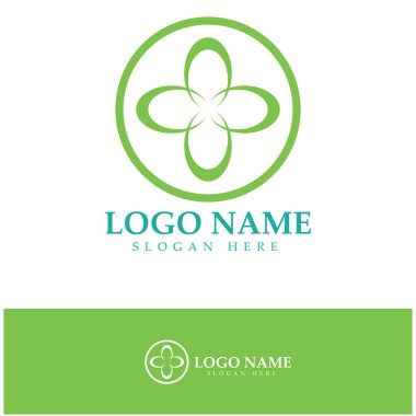 yeşil moringa yaprağı logosu, bitkisel malzemeler için, moringa çiftçiliği, sağlık, tıp endüstrisi, güzellik, terapi, konsept tasarım vektör resimleme şablonu modern bir konsept ile