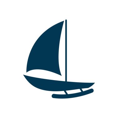 Sailing boat, Daily cruises, sea travel, vector logo-icon