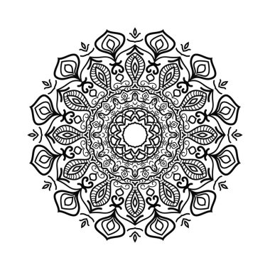 Mandala logo tasarım vektör şablonu