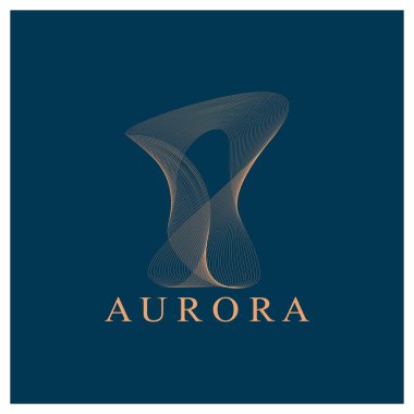 aurora logo design icon illustration vector template