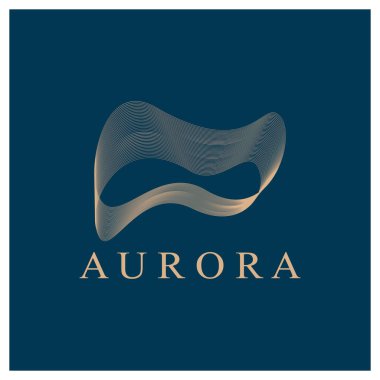 aurora logo design icon illustration vector template