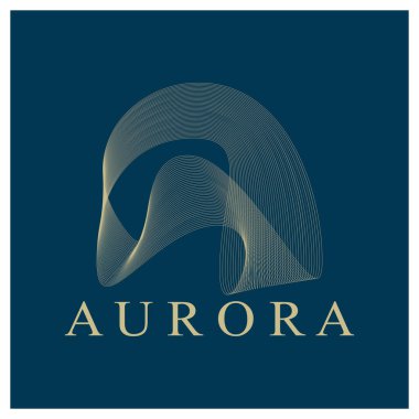 aurora logo design icon illustration vector template
