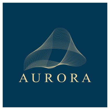 aurora logo design icon illustration vector template