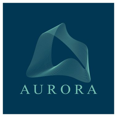 aurora logo design icon illustration vector template