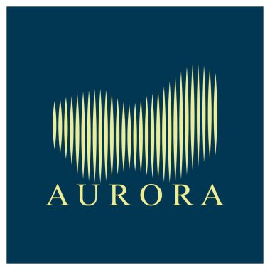 aurora logo design icon illustration vector template
