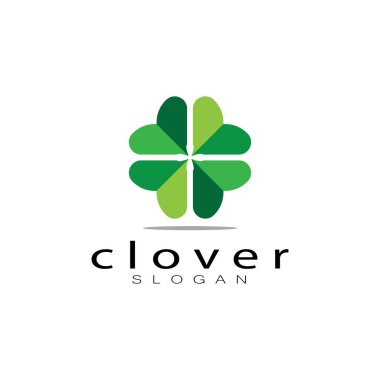 Logo tasarım ilham ikonu illüstrasyon şablonu vektör yonca veya moringa yaprakları, doğal ürün tasarımı, sağlık, ilaç, yonca ve moringa tarım, tıbbi kapsüller için