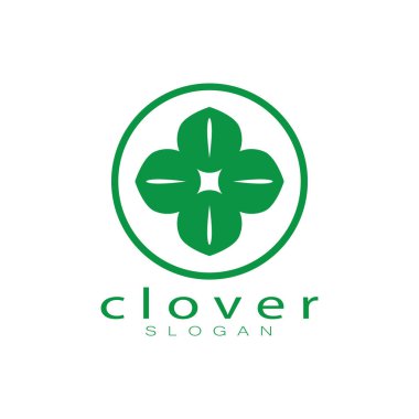 Logo tasarım ilham ikonu illüstrasyon şablonu vektör yonca veya moringa yaprakları, doğal ürün tasarımı, sağlık, ilaç, yonca ve moringa tarım, tıbbi kapsüller için