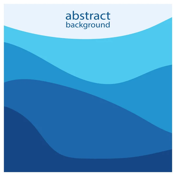 Abstract Beach Wave Background Design Blue Vector Combination Concept Design — Stock Vector