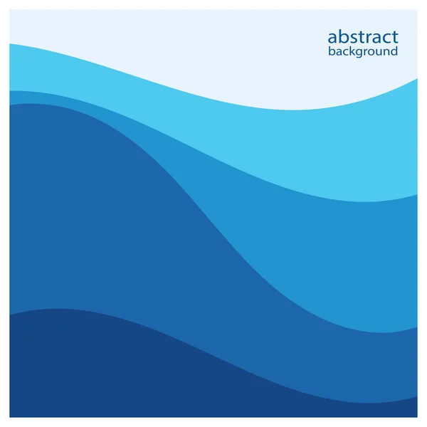 Diseño Abstracto Fondo Ola Playa Con Combinación Vector Azul Diseño — Vector de stock