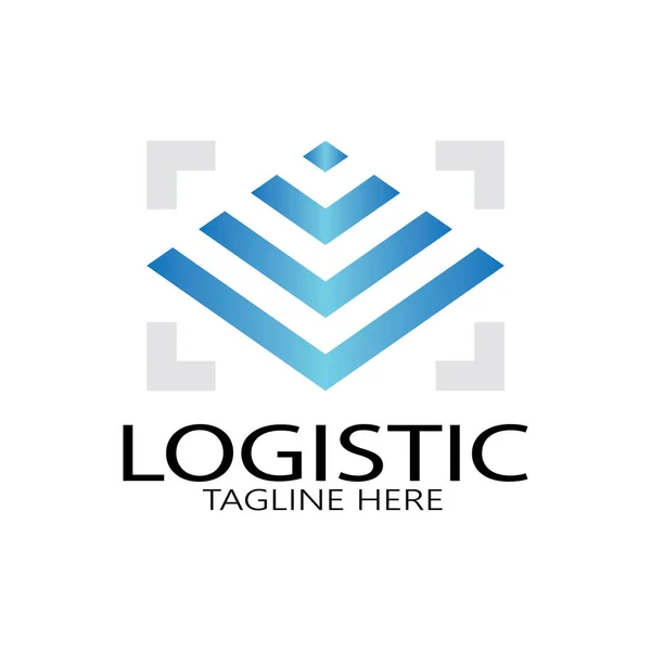 Logistique Logo Icône Illustration Vecteur Conception Distribution Symbole Livraison Biens — Image vectorielle