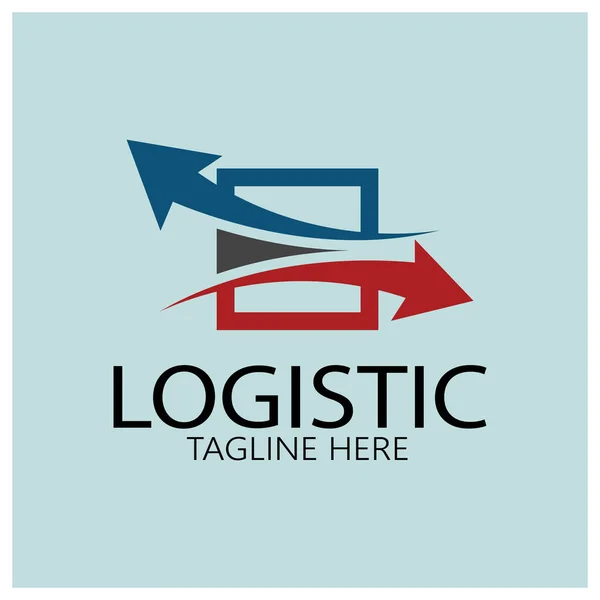 Logistique Logo Icône Illustration Vecteur Conception Distribution Symbole Livraison Biens — Image vectorielle