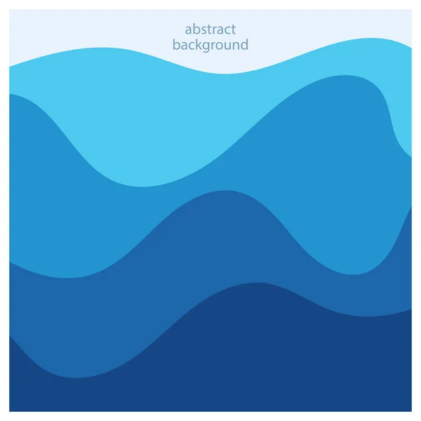 Abstract Beach Wave Background Design Blue Vector Combination Concept Design — Stock Vector