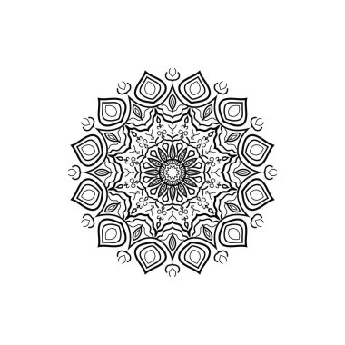 Mandala logo tasarım vektör şablonu