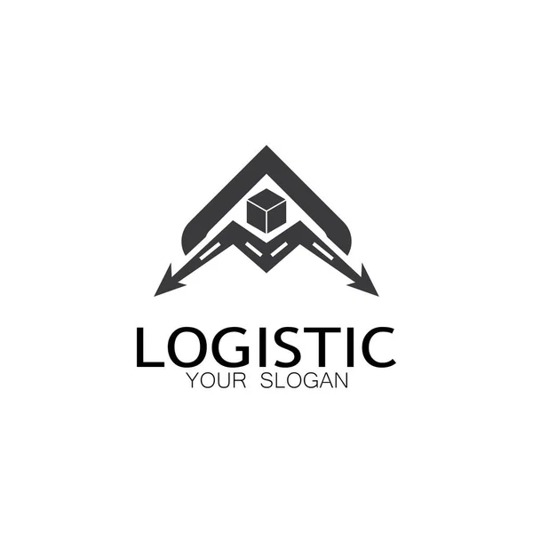 Logo Logistyki Ikona Ilustracja Wektor Projekt Dystrybucja Symbol Dostawy Towarów — Wektor stockowy