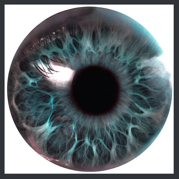 A human eye with blue retina illustration 