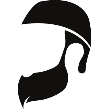 A man have Beard and mustache illustration image with white background.