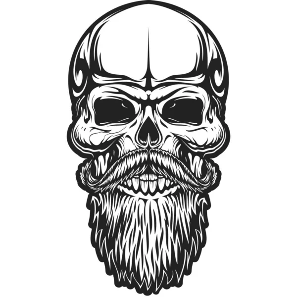 A man have Beard and mustache illustration image with white background.