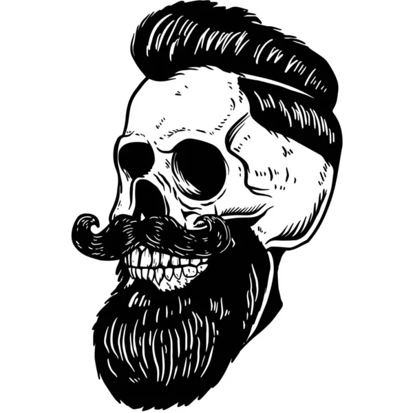 A man have Beard and mustache illustration image with white background.