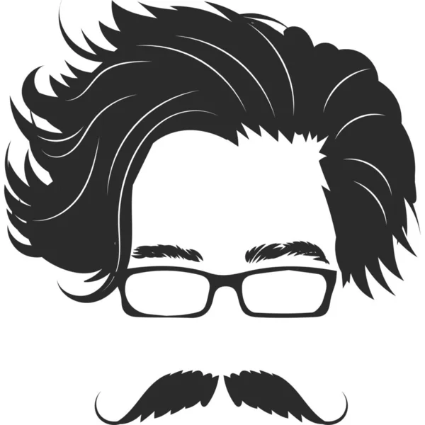 A man have Beard and mustache illustration image with white background.