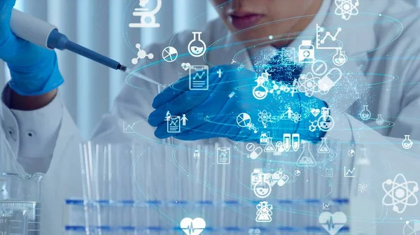 Renkli dokuları ve sanatı olan illüstrasyon sanatı ile teknolojik arka plan.