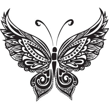 Güzel Kelebek etiketi ve resimli.