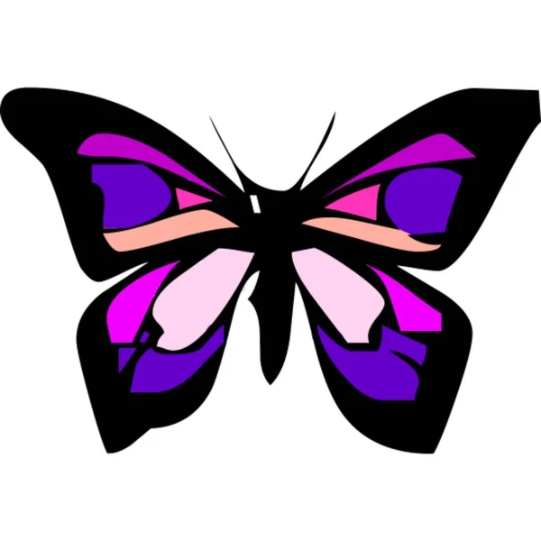 Mooie Butterfly Sticker Met Illustratie Afbeeldingen — Stockfoto