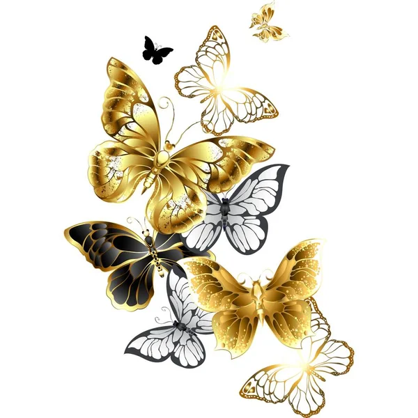 Gyönyörű Pillangó Matrica Illusztrációs Képek — Stock Fotó