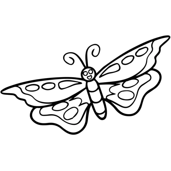 イラスト画像付きの美しい蝶ステッカー — ストック写真