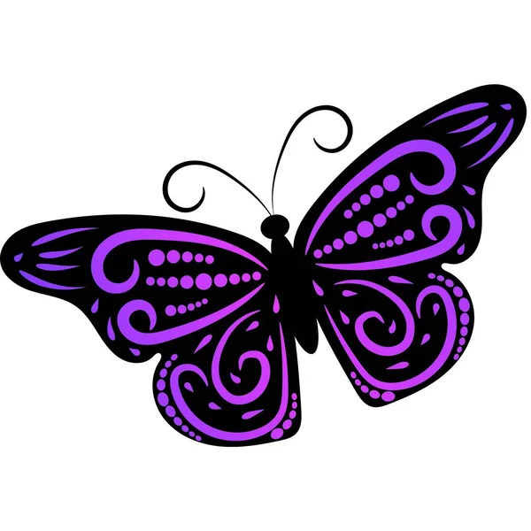 Beautiful Butterfly Sticker Illustration Images — Stock Photo, Image