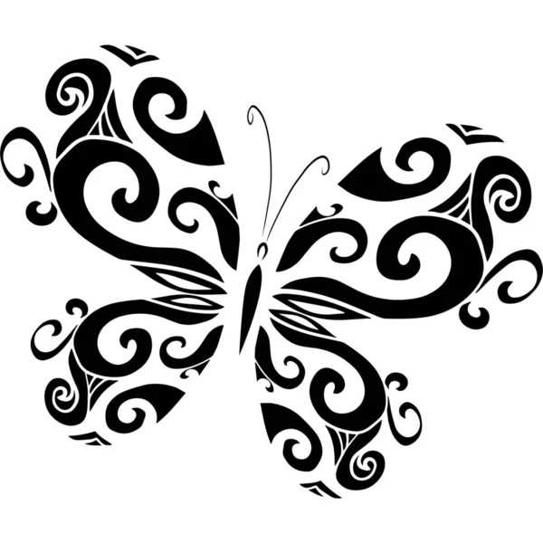 Mooie Butterfly Sticker Met Illustratie Afbeeldingen — Stockfoto