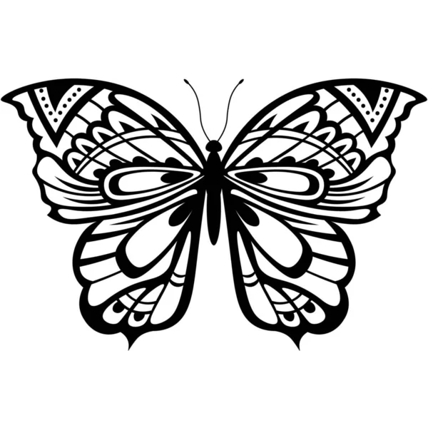 Mooie Butterfly Sticker Met Illustratie Afbeeldingen — Stockfoto