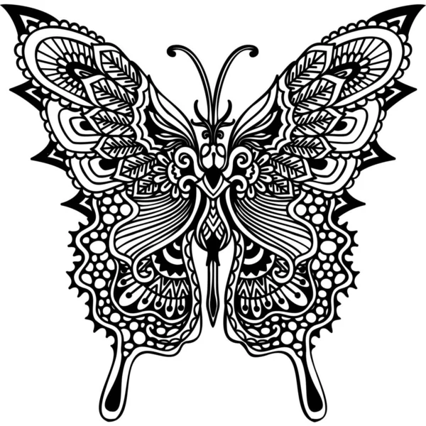 Beautiful Butterfly Sticker Illustration Images — Stock Photo, Image