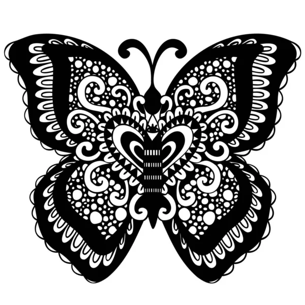 Mooie Butterfly Sticker Met Illustratie Afbeeldingen — Stockfoto