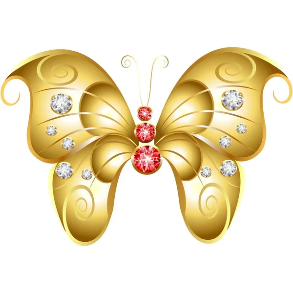 Krásná Motýlí Samolepka Ilustračními Obrázky — Stock fotografie