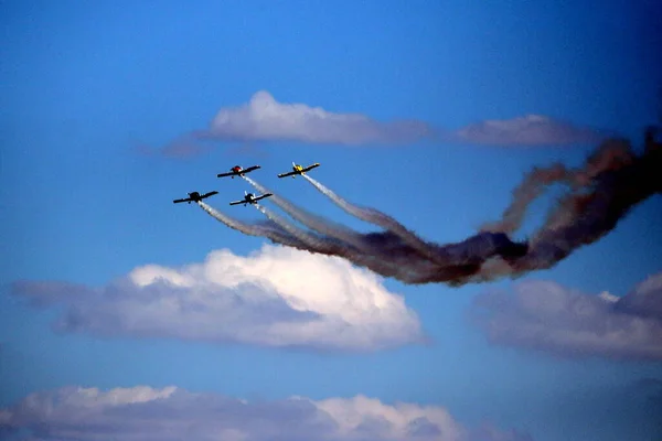 Planes Fly Formation Airshow — ストック写真