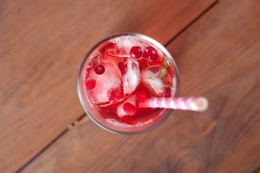 home made cranberry and rosemary lemonade