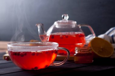 hot ginger tea dark style