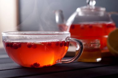 hot ginger tea dark style