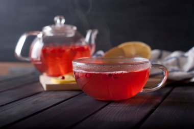 hot ginger tea dark style