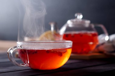 hot ginger tea dark style