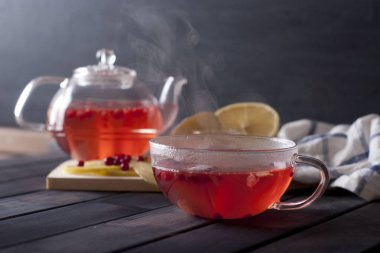 hot ginger tea dark style