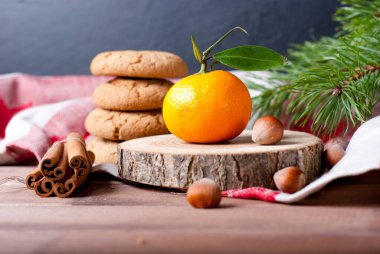 christmas decoration with mandarin