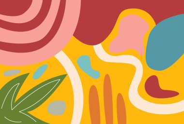 Illustration Vector graphic of hand drawn organic shapes, textures and graphic elements. Trendy contemporary design fit for prints, social media, banners, invitations, branding designs, covers etc.