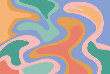 Illustration Vector graphic of colorful abstract art creations fit for minimalist aesthetic design etc.