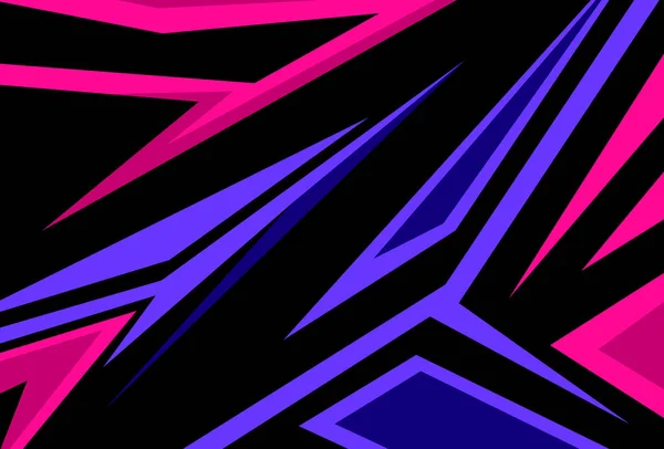 Illustration Vector graphic of Abstract Racing Stripes  fit for  background with blue and pink color etc.